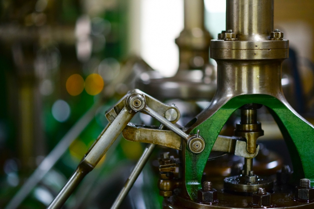Close up of factory machinery